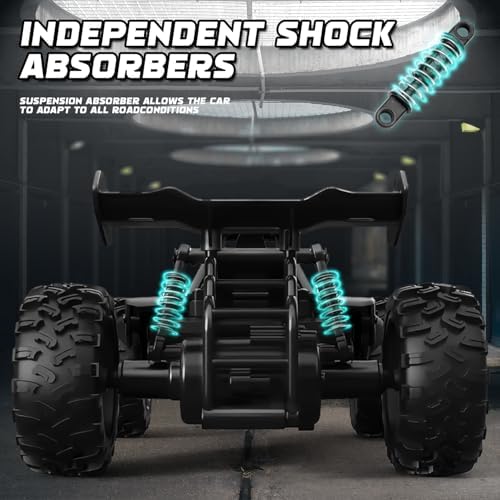 1/18 Scale High Speed RC Cars, 30KM/H 4WD Off-Road Remote Control Trucks for Adults and Kids Boys, All Terrain Truck Toys Gifts