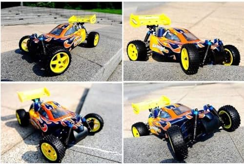 1/10 Nitro RC Car for Adult 75CC Oil-Powered Two Speed RC Crawler Truck, 4WD Off Road Buggy Nitro Gas Power Remote Control Car Hobby Toys