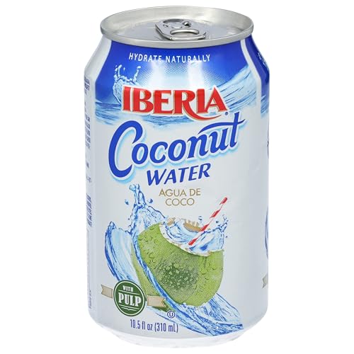 Iberia Coconut Water With Pulp, 10.5 Fl Oz (Pack of 24)
