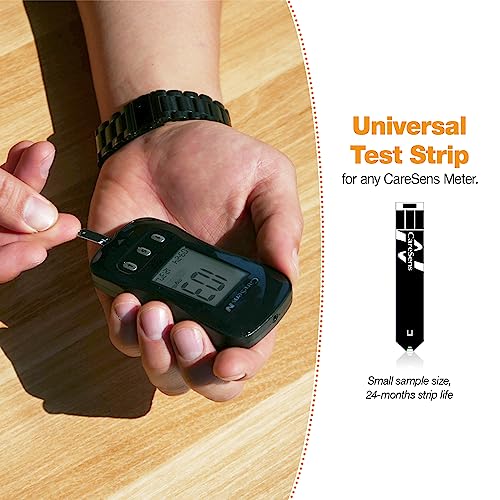 CareSens N Blood Glucose Monitor Kit with 100 Blood Sugar Test Strips, 100 Lancets, 1 Blood Glucose Meter, 1 Lancing Device, 1 Control Solution