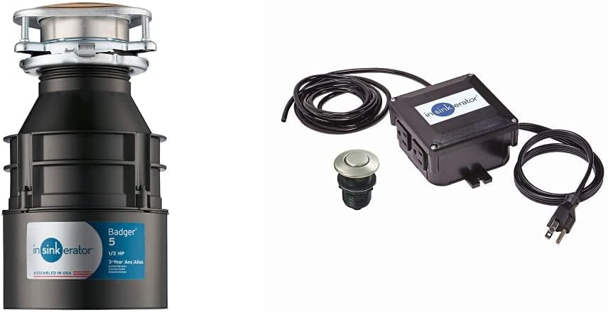 InSinkErator Badger 5 1/2 HP Food Waste Disposer and Power Cord Kit
