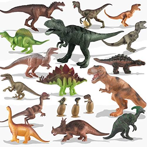 20 Packs Dinosaur Toys for Kids, Toy for 3 4 5 6 7 8 9 10+ Year Old Boys | Toddler Toy, Plastic Dinosaur Figures with Educational Book