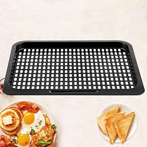 Cooking Tray for Instant Vortex Plus 10 Quart Air Fryer, 3 Pcs Replacement Parts for Innsky 10.6 Qt Oven, Nonstic Cooking Rack