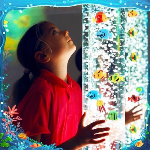 Weewooday 20 Pcs Artificial Moving Fishes Plastic, Random Fish