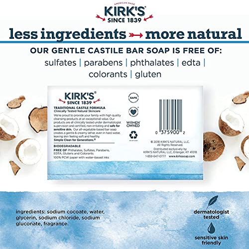Kirk, Coco Castile Soap, 3 Count