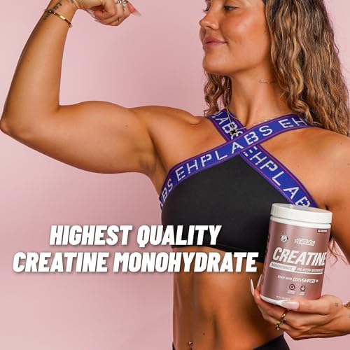 EHP Labs CREA-8 Creatine Monohydrate Powder, Unflavored, 100 Servings | Micronized Creatine For Muscle Growth, Strength & Energy. Mixes Easily, No Clumping. Pre Or Post Workout. 500g