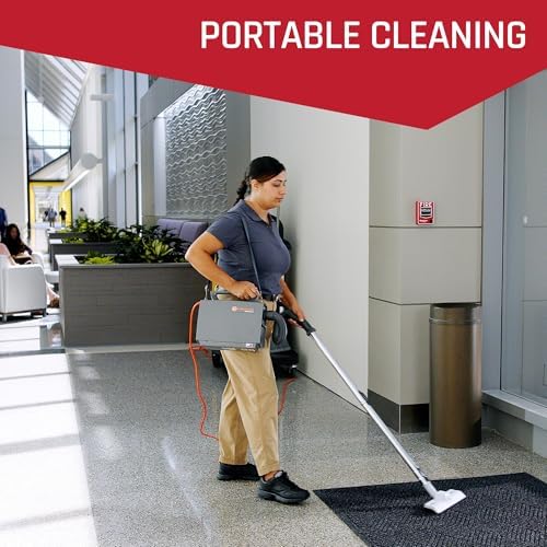 Hoover Commercial PortaPower Lightweight Canister Vacuum Cleaner | Bagged Canister Vac with Attachments, 2-in-1 Vac and Blower