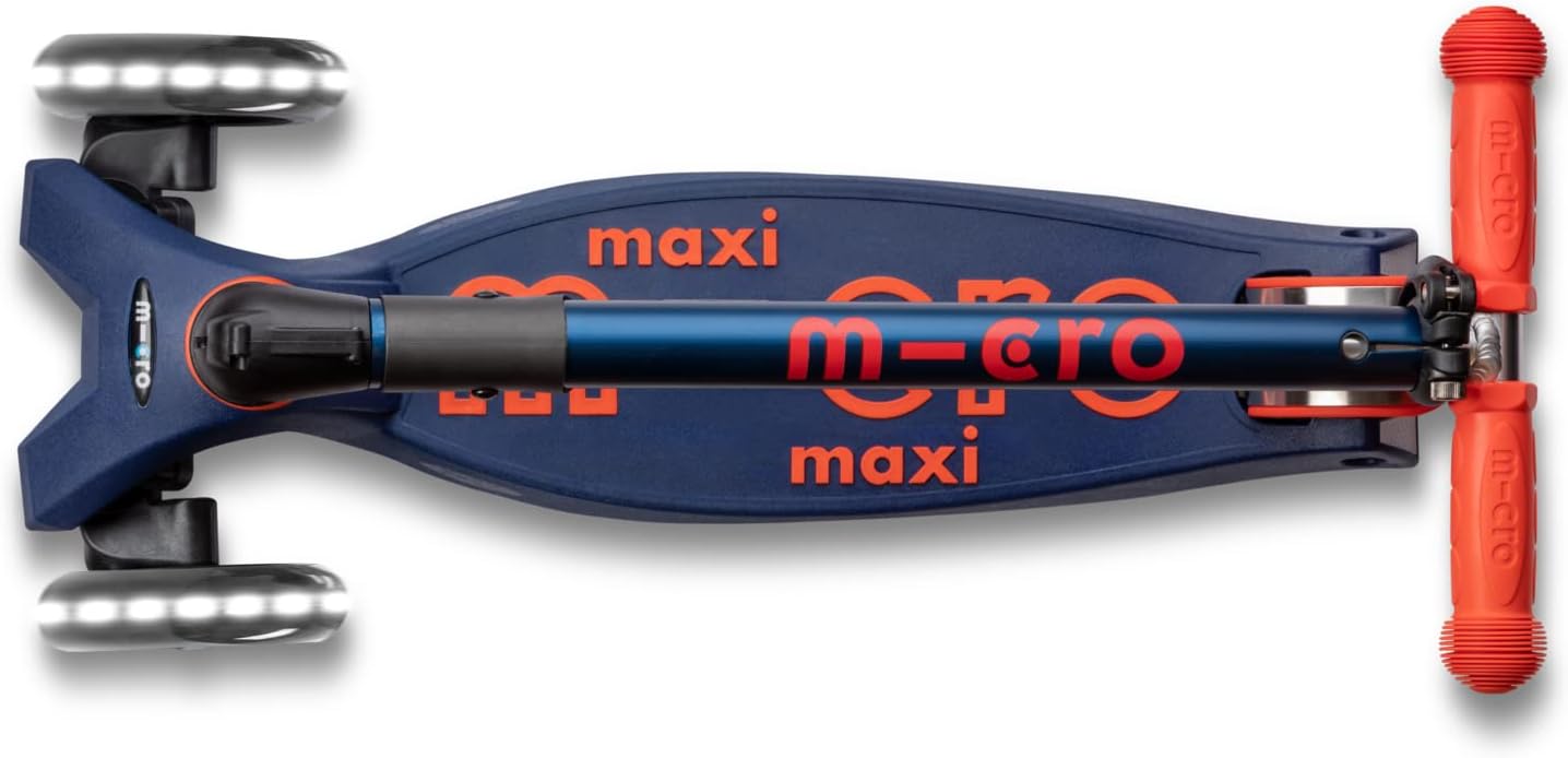 Micro Kickboard | Maxi Foldable LED Kids Scooter for Ages 5-12 | Children