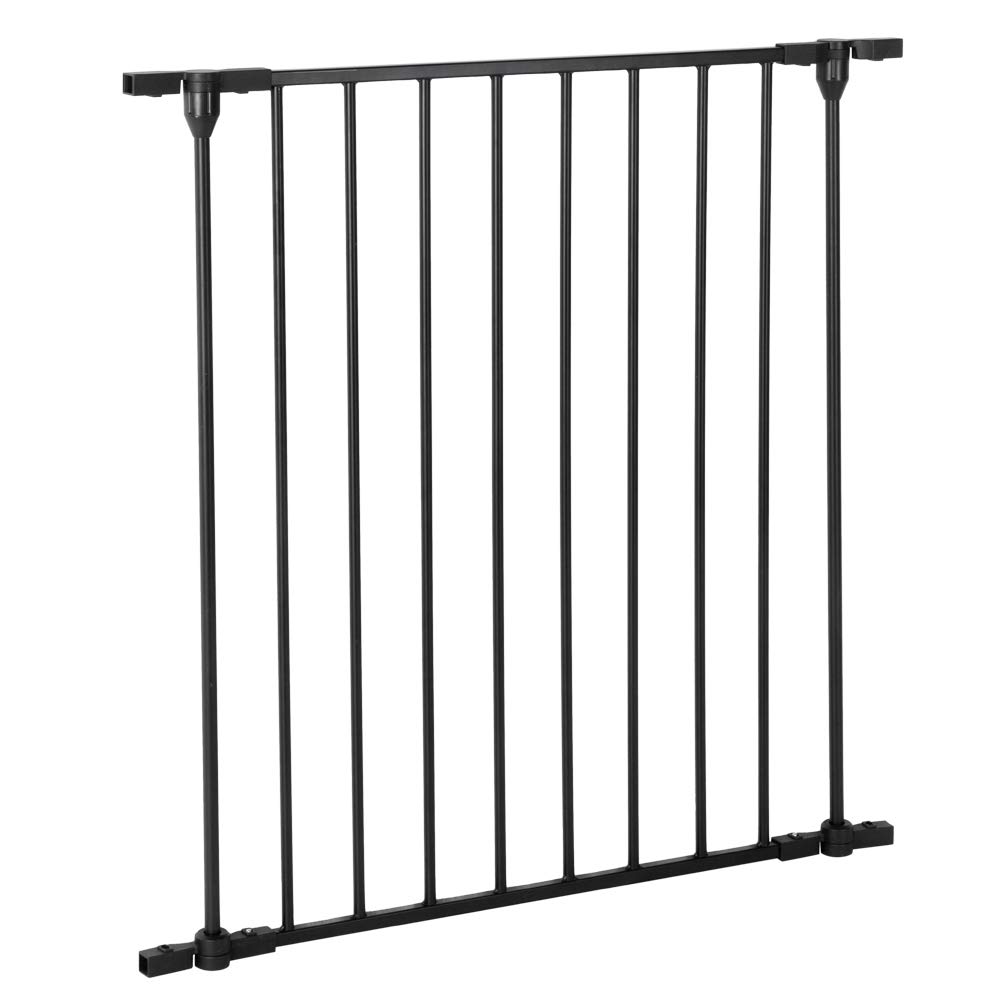 Bonnlo 134 Inches Wide Configurable Baby Gate, Fireplace Safety Fence/Guard, Adjustable 5-Panel Metal Play Yard for Toddler/Pet/Dog, Christmas Tree Fence, Includes 4 Pack of Wall Mounts, Black