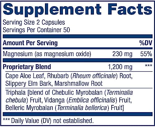 Renew Life Cleanse More 100 Vegetarian Capsules | Helps Relieve Occassional Constipation | Herbal Formula with Magnesium | Dairy, Soy and Gluten Free