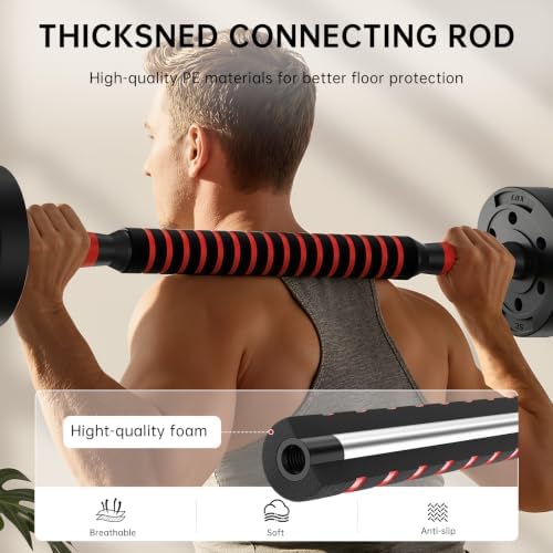 Adjustable-Dumbbells-Sets,Free Weights-Dumbbells Set of 2 Convertible To Barbell A Pair of Lightweight for Home Gym,Women and Men Equipment