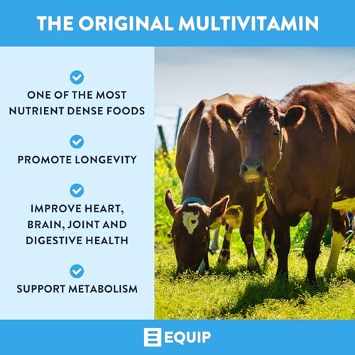 Equip Foods Grass-Fed Beef Liver | Natural Desiccated Beef Liver Supplement | Support Heart Health, Brain Function, Digestion, Metabolism, Immunity
