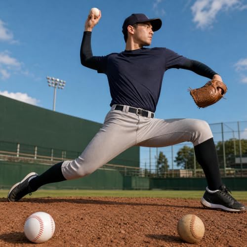 Tebery 12 Pack Standard Size Adult Baseballs Unmarked & Leather Covered Training Ball