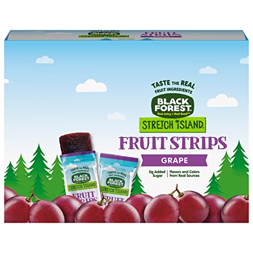 Black Forest, Stretch Island, Fruit Strips, Cherry, Apple, Raspberry, Grape, Strawberry, and Apricot, Zero Grams Added Sugar Non-GMO, 48 ct