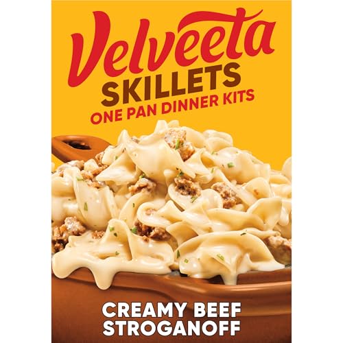 Velveeta Skillets One Pan Dinner Kit, Creamy Beef Stroganoff, 11.6 oz Box