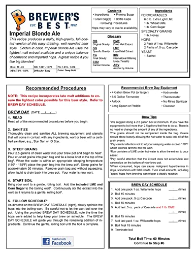 Imperial Blonde Ale Homebrew Beer Ingredient Kit