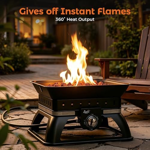 BALI OUTDOORS Propane Fire Pit Perfect for Camping | Outdoor Fire Pit for Portable Firepits for Outside Outdoor Patio