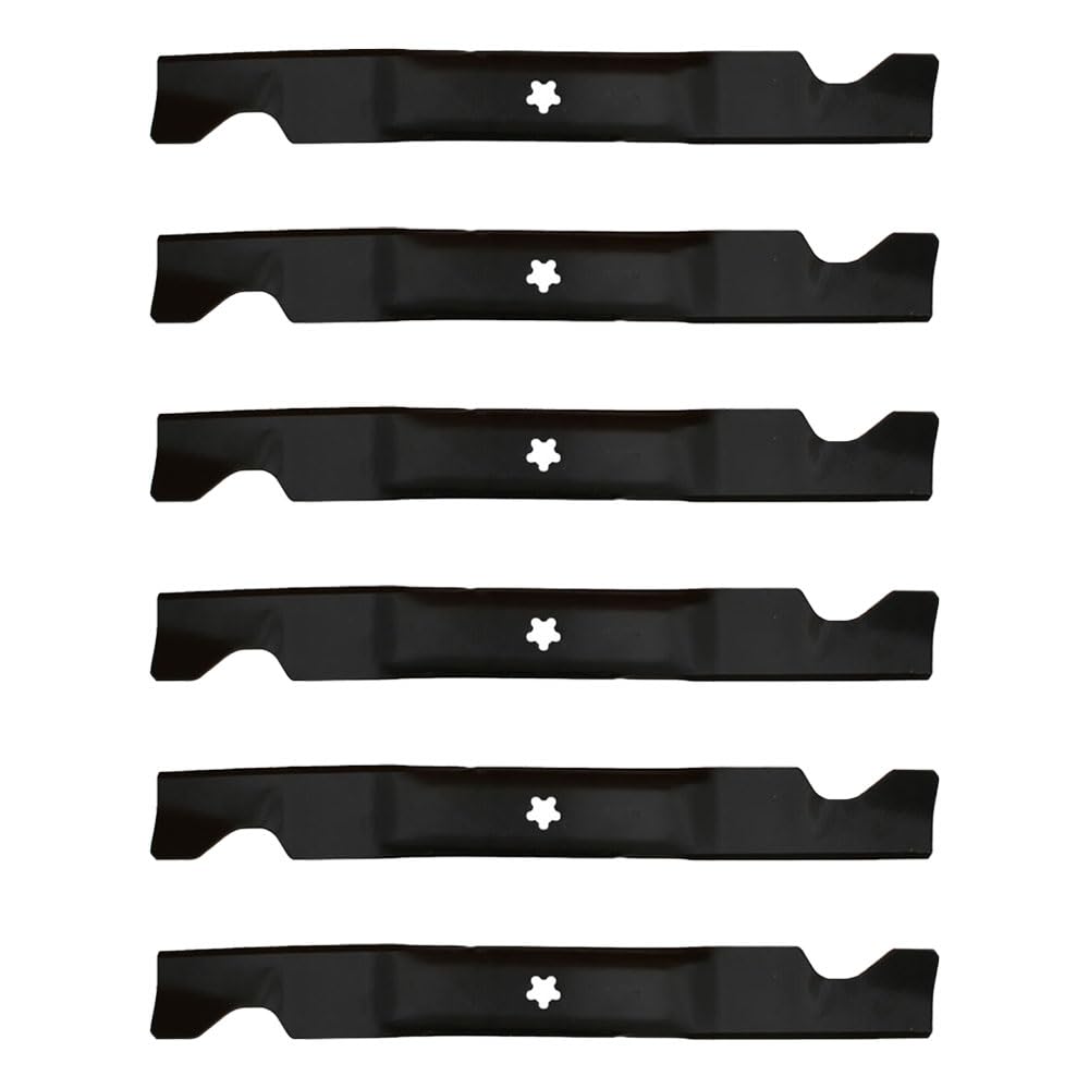 Mower Blades Set of 6 for 46in Deck Fits Poulan, Husqvarna, Ariens