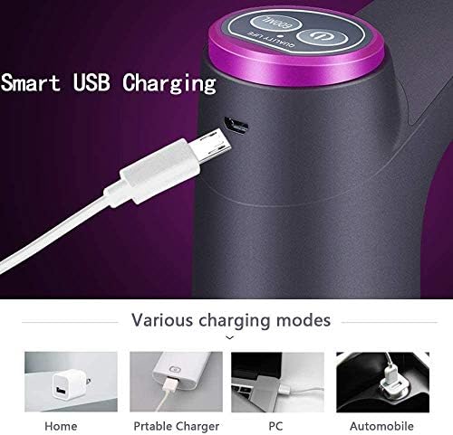 Cozy BlueWater Dispenser, Portable Water Bottle Pump for Universal 3, 4 and 5 Gallon with USB Electric Charging and Automatic Off Switch (Black)
