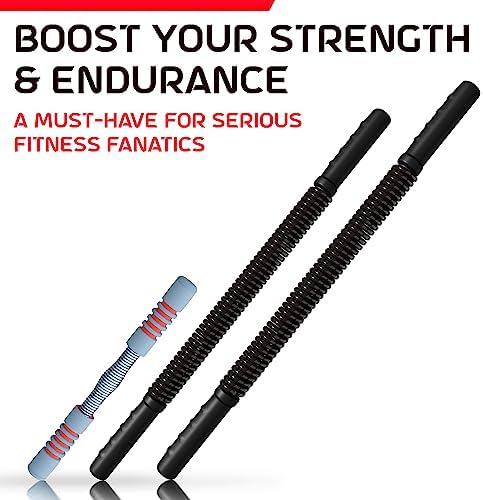 Zenooze's Power Twister Flex Bar, The Ultimate Upper Body Exercise Equipment for Strengthening Your Chest Workout, Shoulders, Biceps, Arms