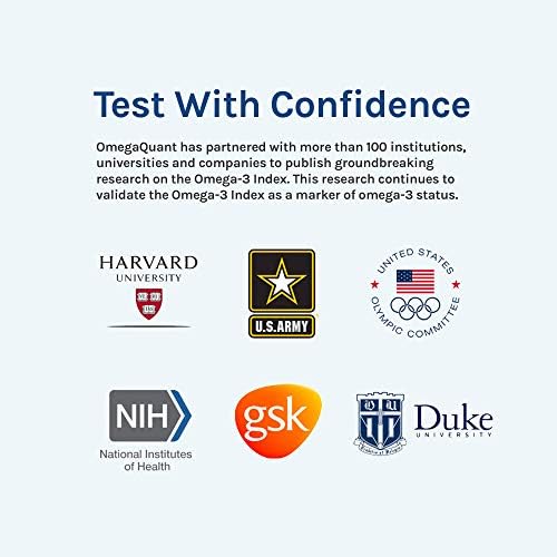 Omega Quant Omega-3 Index Complete - Complete Fatty Acid Profile Blood Test Kit | Includes - Omega-3s, Omega-6s, Saturated Fats, Monounsaturated fats