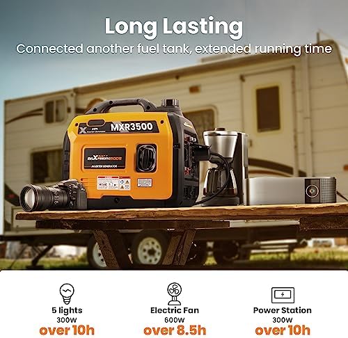 MaXpeedingrods 3500 Watt Portable Inverter Generator EPA Compliant, Gasoline | Compact and Lightweight for Home Backup Power, Outdoor Camping