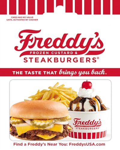 Freddy’s Frozen Custard & Steakburgers Physical Gift Card - $25