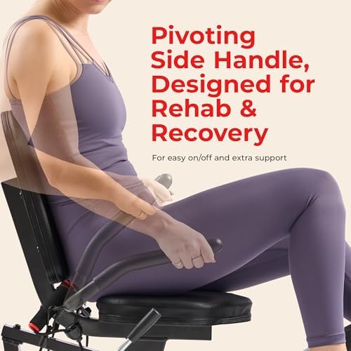 Sunny Health & Fitness Smart Recumbent Bike, Wide Cushioned Seat & Back, Indoor Cycling Machine for Adult/Seniors Home Exercise, Free SunnyFit App Connection