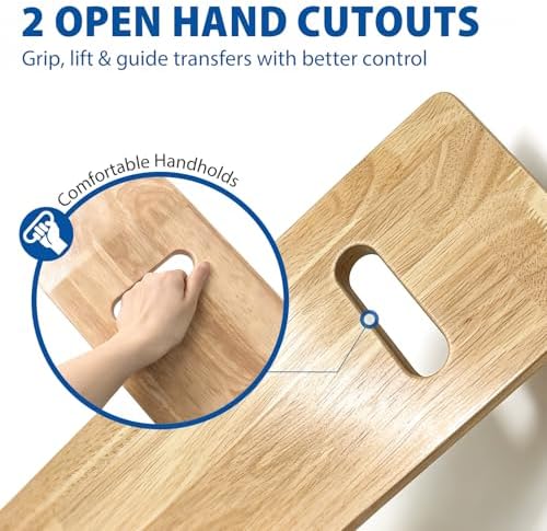 Blue Jay Slide Boards for Transfers - 30" Wooden Transfer Boards for Wheelchair - 8" x 30" Patient Assist Device for Car, Bed, Chair & Seniors - Smooth Surface & Tapered Ends