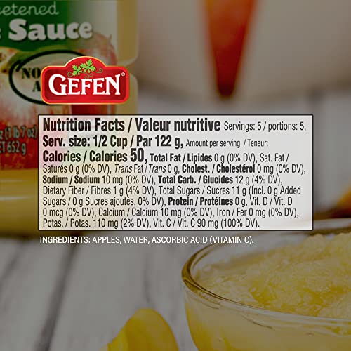 Gefen Apple Sauce, Natural, 23 Ounce (Pack of 12)