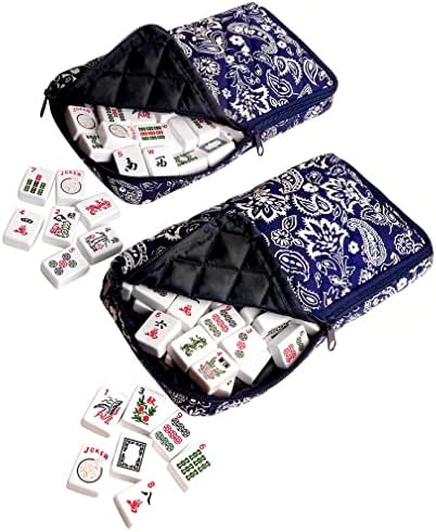 Linda Li New! - American Mahjong Set 166 Premium White Tiles, 4 All-in-One Rack/Pushers