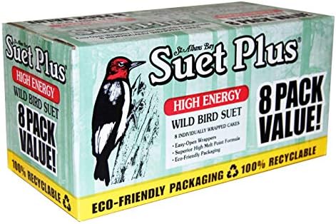 ST. ALBANS BAY SUET PLUS Suet Cake Variety Packs, 11 oz. Wild Bird Suet Cakes (High Energy, 10 Pack)