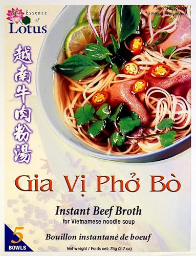Essence of Lotus Instant Spicy Beef Pho Soup Mix — Ready-to-Eat Flavorful, Restaurant-Quality Pho broth, Made in the US (Spicy Beef Soup Mix, 1-Pack) | Ready-to-Eat, broth
