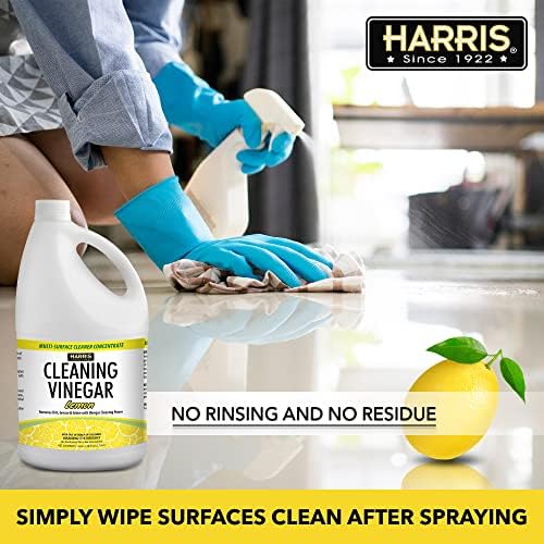 Harris Multi-Purpose Vinegar Household Surface Cleaner, Orange Scent, 128oz, Easy Pour Funnel Included