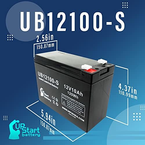 3X 12V 10Ah UB12100-S Replacement for Schwinn S750 36 Volt Battery | Replacement Universal Sealed Lead Acid Battery (10000mAh, F2 Terminal, AGM, SLA)