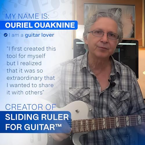 Sliding Rulers for Guitar® The Original Guitar Scale Chart for Pentatonic, Diatonic & Modes! Perfect Visual Learning Aid for All Skill Levels