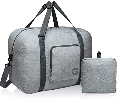 WANDF Foldable Personal Item Bag, Carry on Travel Duffle Bag | Frontier Airline Underseat Fit, 18x14x8 inches, Weekend Overnight Trips, Packable
