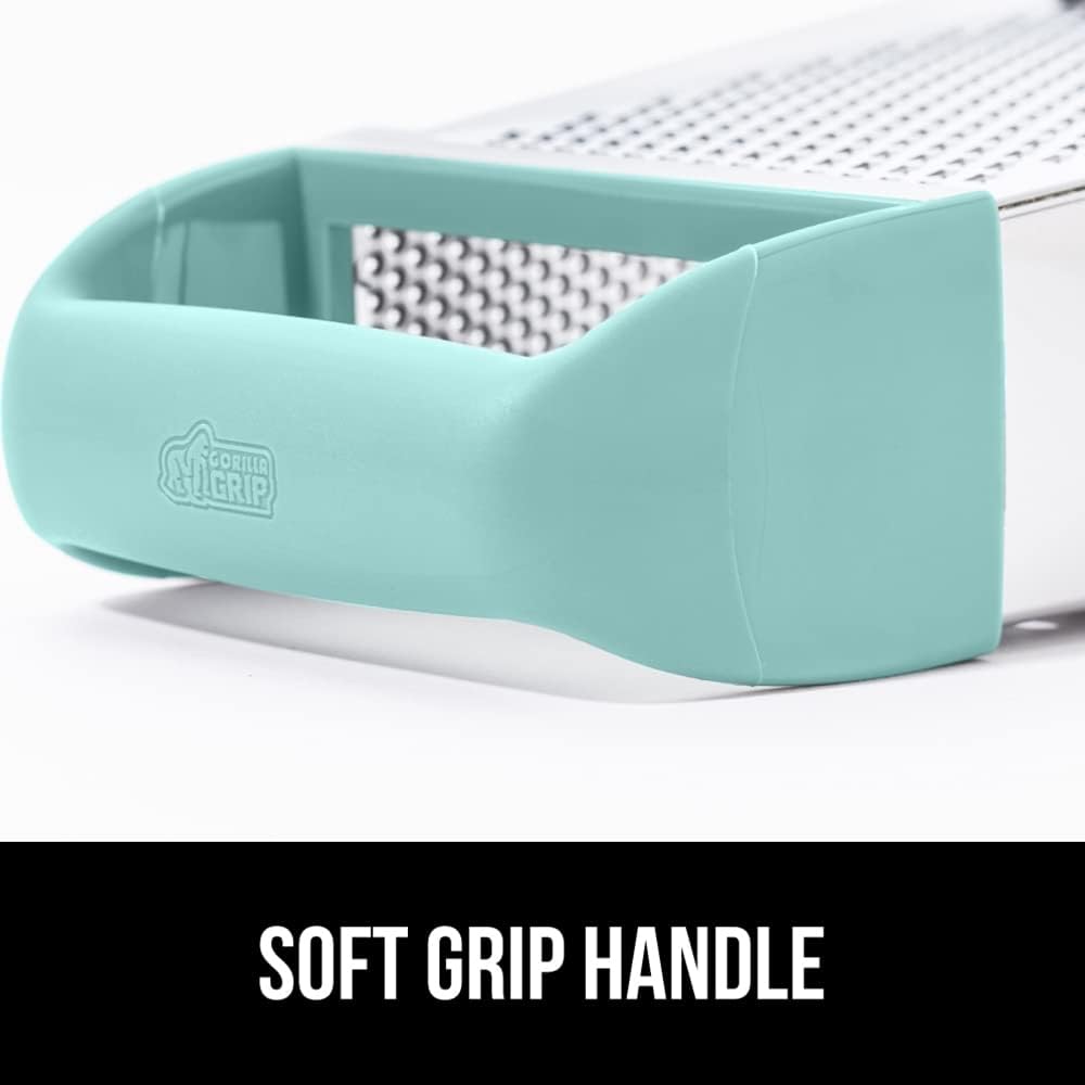 GORILLA GRIP® XL 4-Sided Stainless Steel BPA-Free Cheese Grater, Black