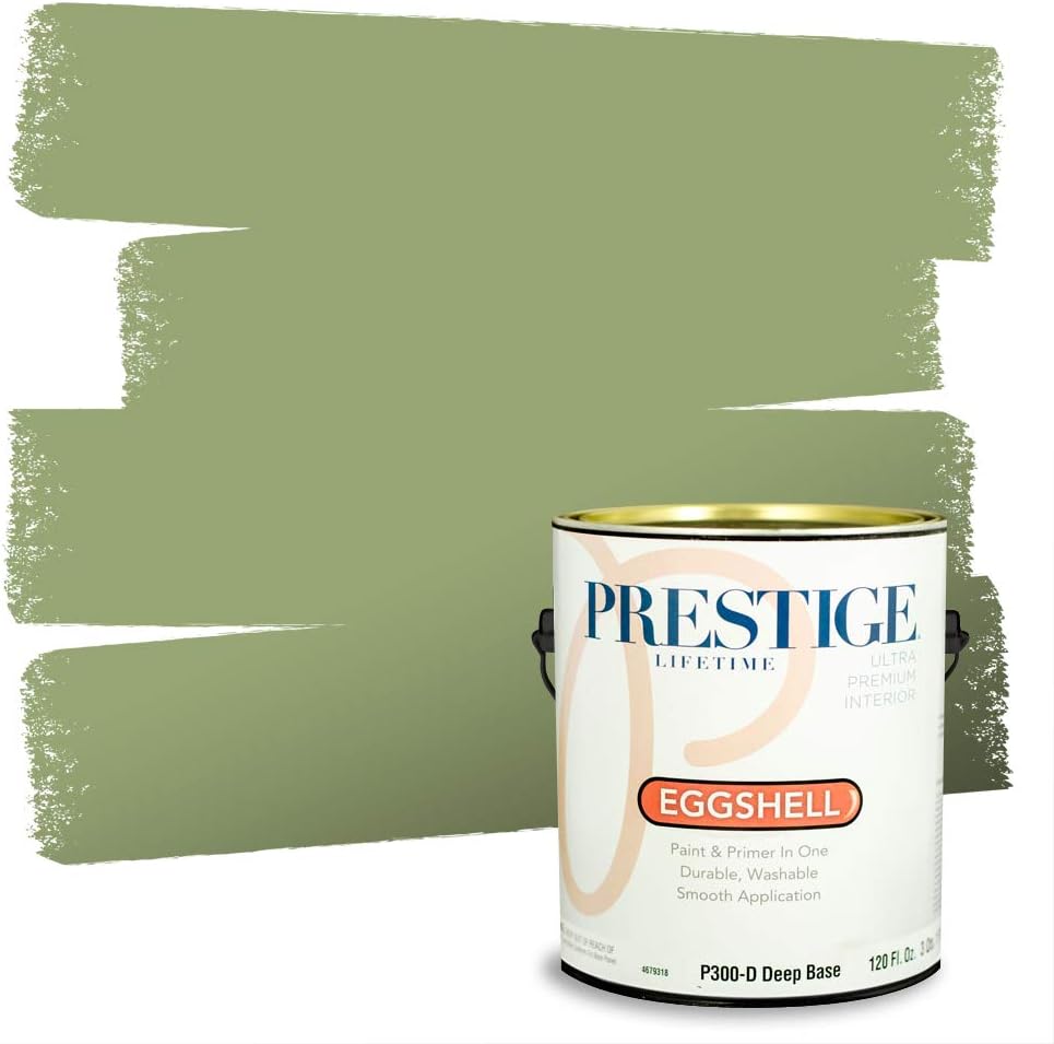 PRESTIGE Interior Paint and Primer in One, Garden Sage, Eggshell, 1 Gallon