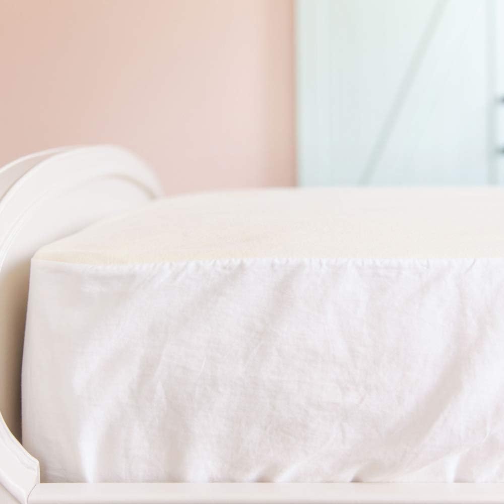 Naturepedic Organic Waterproof Mattress Protector Pad - Washable & Reusable Fitted Stretch Knit Mattress Cover - Highly Absorbent Bed Incontinence Pads - Breathable Cotton Protector for Full, 9"-16"