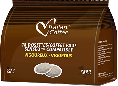 Italian Coffee pads combatible with Senseo Machines (54 Pads, Mix) | Compatible with Senseo Machines, Made in Italy, 100% filter paper pads, sampler with 3 blends, 18 pads each flavor