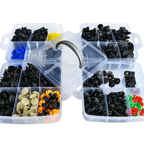 Nilight 190 Pcs Car Retainer Clips Fastener Remover 18 Most Popular Sizes Applications Auto Push Pin Rivets Set -Door Trim Panel Clips for Toyota