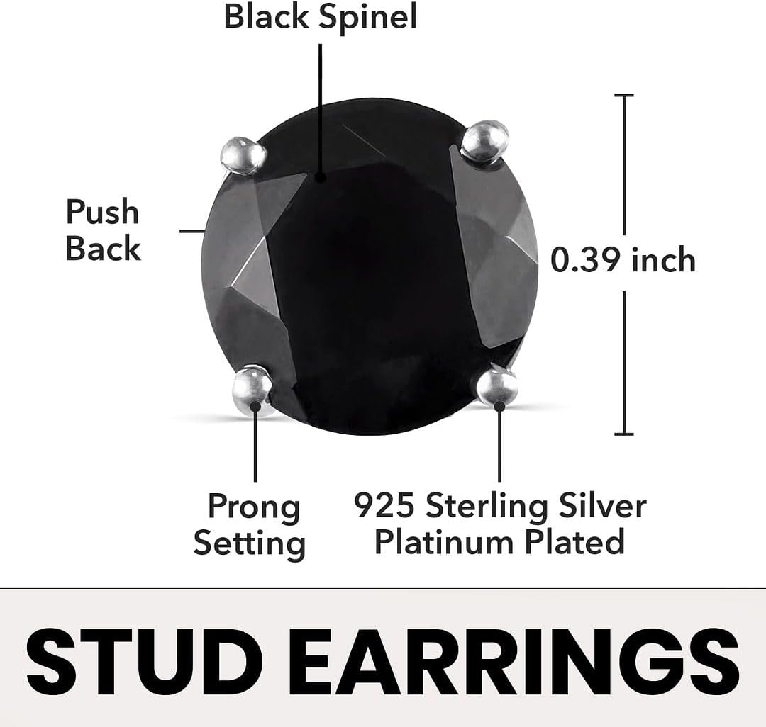 Birthstone Stud Earrings 925 Sterling Silver Gemstone Jewelry Anniversary | Birthday, Gifts
