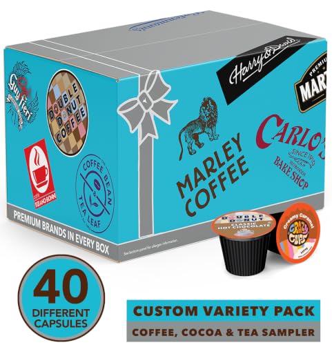 Perfect Samplers Coffee, Tea, Cider,Cappuccino For Keurig K Cups Brewers, Mix 40 Count