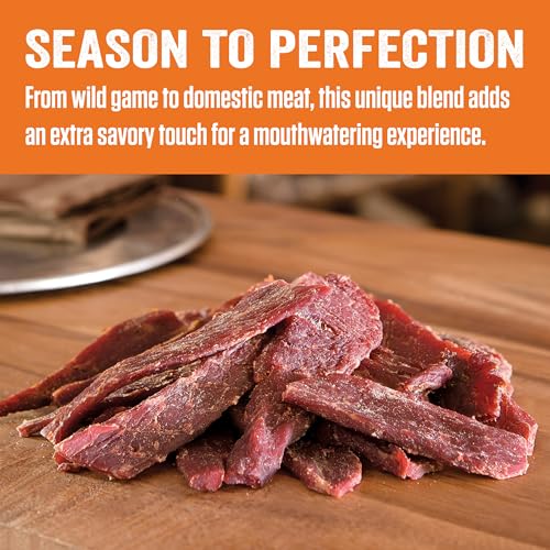 LEM Products Backwoods Original Jerky Seasoning, Ideal for Wild Game and Domestic Meat, Seasons Up to 25 Pounds of Meat, 18.3 Ounce Packet with Pre-Measured Cure Packet Included