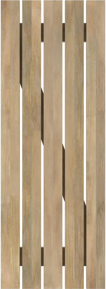19 1/2"W x 70"H Americraft Five Board (2 Batten) Exterior Real Wood Spaced Board-n-Batten Shutters w/Z-Bar (Per Pair), Unfinished