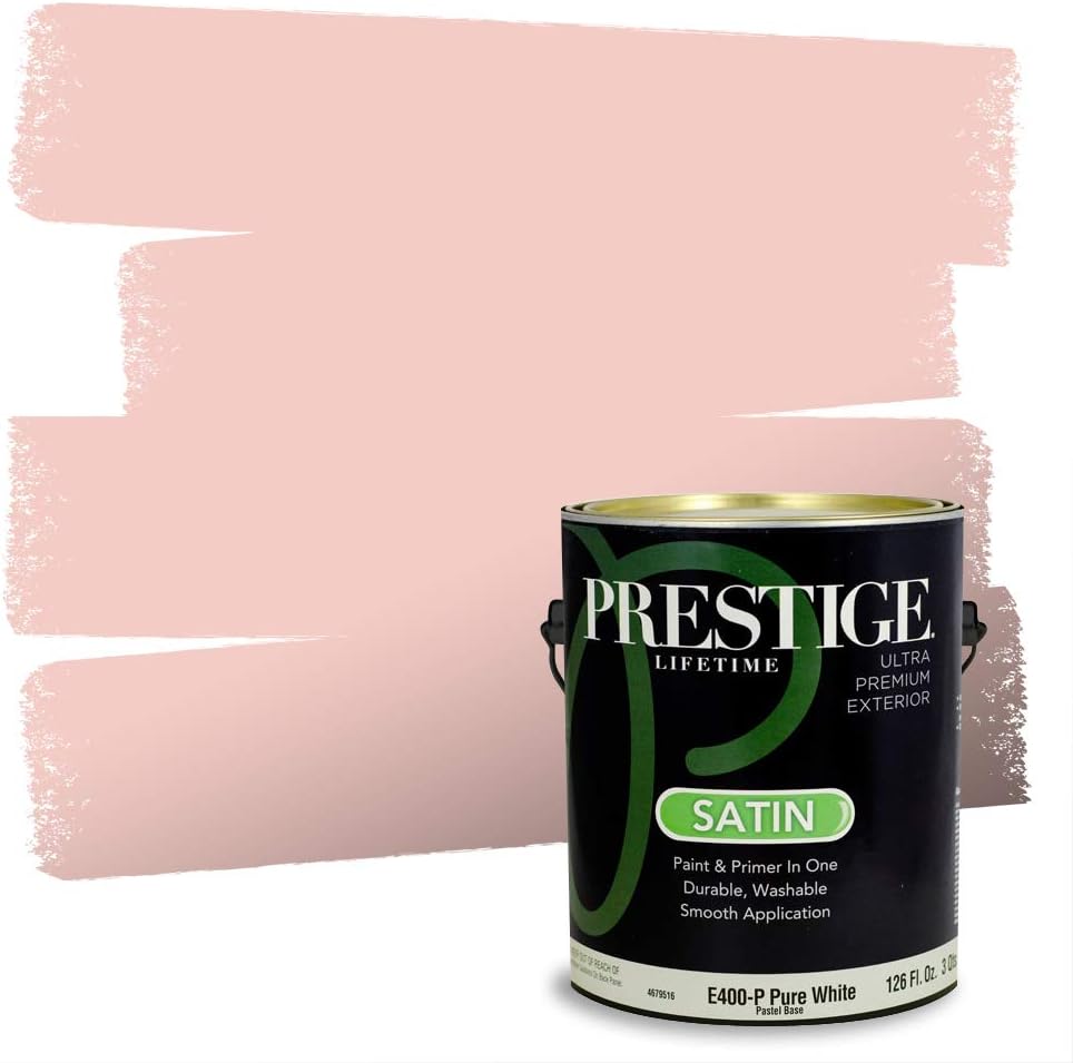PRESTIGE Paints Exterior Paint and Primer In One, 1-Gallon, Satin, Comparable Match of Sherwin Williams* Grenadine*