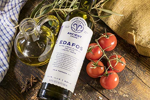 Ancient Foods EDAFOS Extra Virgin Olive Oil Cold Pressed – Fresh, Cold Pressed olive oil from Greece, PDO Crete – 16.9oz (500ML)