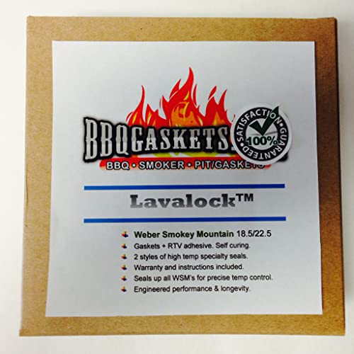 LavaLock Gasket Kit for Weber Smokey Mountain WSM 18.5 22.5 for Nomex RTV Grill Gasket Seal