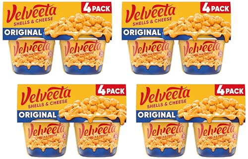 Velveeta Shells and Cheese Mac and Cheese Dinner, 8 Cups, Original, 2.39 oz | for Easy Snacks or Dinner Sides MADE WITH REAL CHEESE